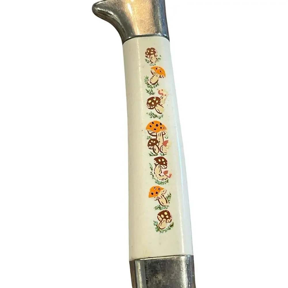 Vintage Ekco Spice of Life Two-Tine Meat Serving Fork Mushroom Handle
